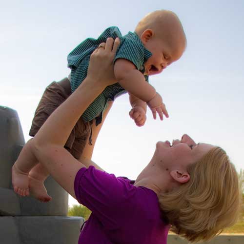 Mother and Toddler at Park
